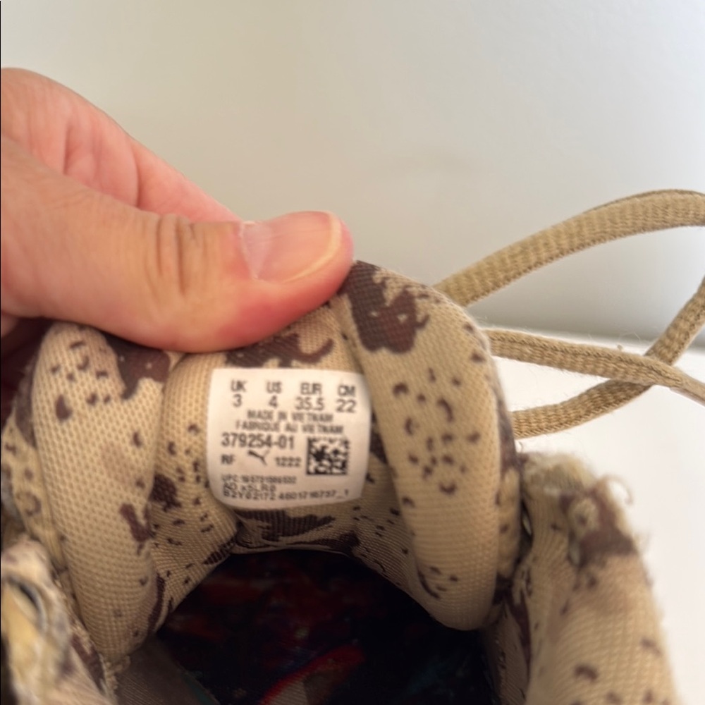 Puma Kids LaMelo Ball Tan and Orange Camouflage Sneakers - Picture 7 of 12